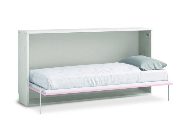 cama abatible horizontal color artico rosa 1