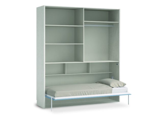 cama abatible horizontal con armario 4 puertas color artico cobalto 3