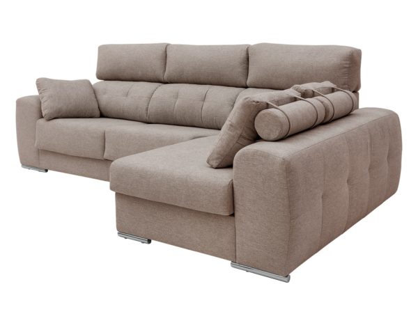 chaise longue derecho con asientos deslizantes tapizado beige 6