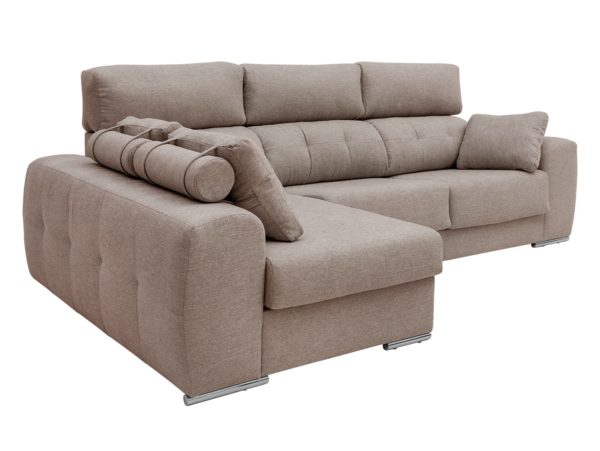 chaise longue izquierdo con asientos deslizantes tapizado beige 6