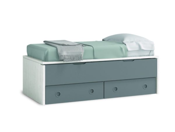 compacto 2 camas y 2 cajones color artico pizarra