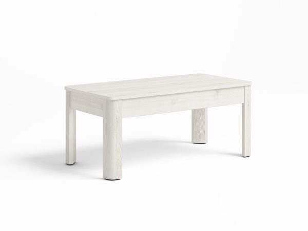 mesa de centro elevable color blanco nordic