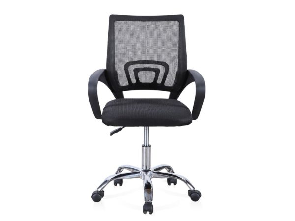 silla de oficina giratoria elevable y con refuerzo lumbar color negro 1