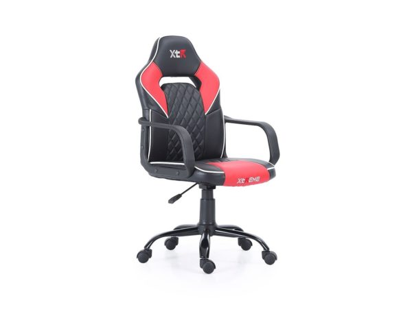silla gaming giratoria y altura regulable negro rojo