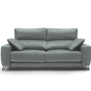 sofa 3p con asientos deslizantes tapizado verde agua