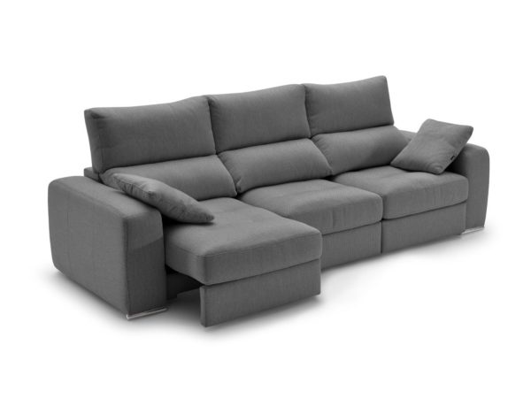 sofa 4p con asientos deslizantes tapizado gris oscuro