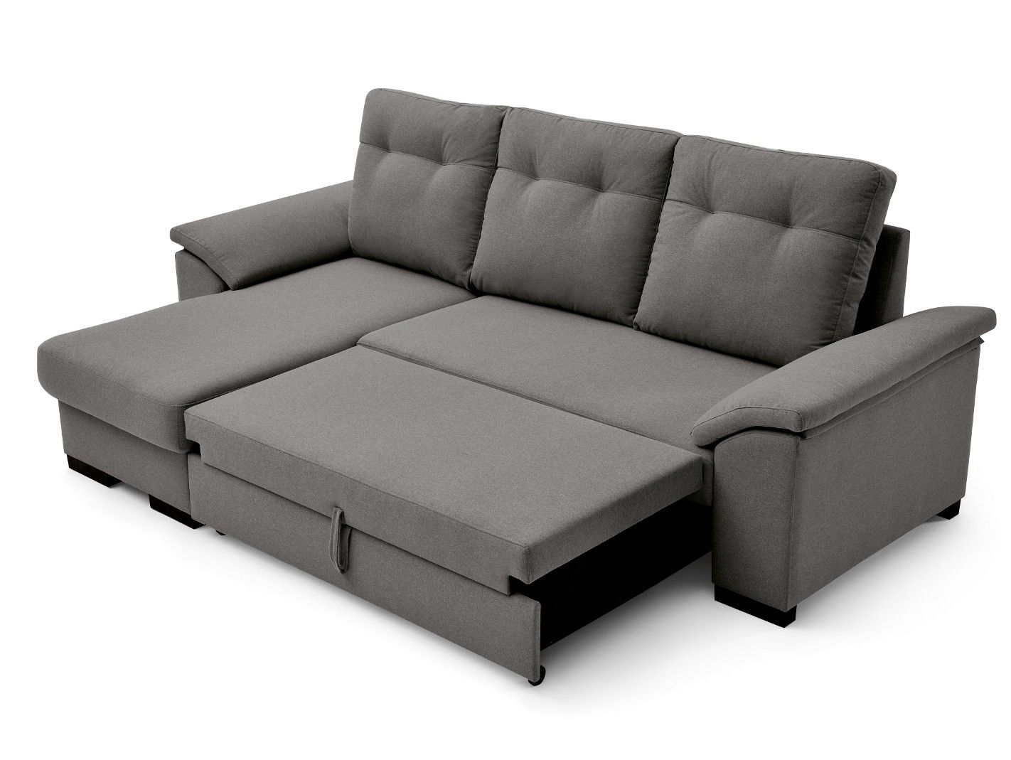 Sofá cama chaise longue con sistema de apertura arrastre elevable