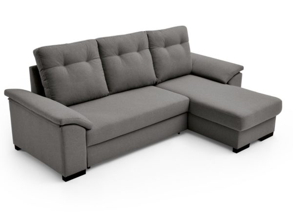 sofa cama chaise longue con sistema de apertura arrastre elevable tapizado marengo