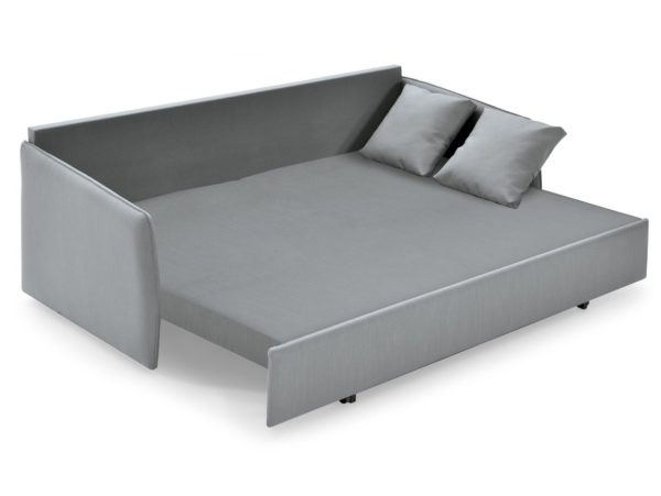 sofa cama con sistema de apertura extensible tapizado plata 1