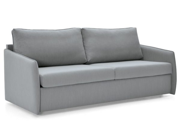 sofa cama con sistema de apertura extensible tapizado plata