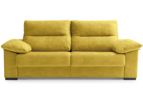 sofa cama con sistema de apertura italiano tapizado amarillo 1 2