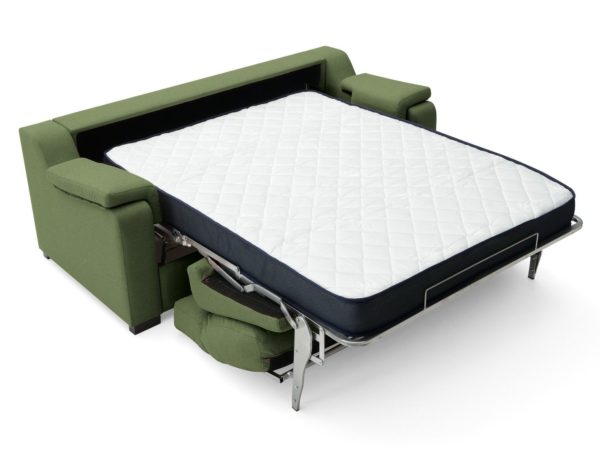 sofa cama sistema de apertura italiano tapizado verde 1 2